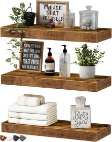 Wall-mounted storage shelves, suitable for bathrooms, bedrooms, kitchens, living rooms, etc., can be hung, ideal for small farmhouse-style decor