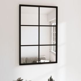 Mirror Black Metal, Glass Standard Wall Mounting Mirror