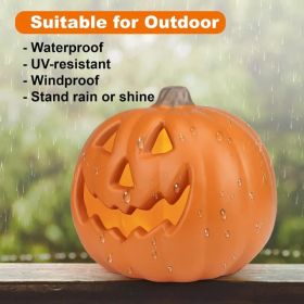 Lantern Halloween Pumpkin Lights- Waterproof Pre-lit Pumpkin Lighted JackoLantern For Halloween Porch, Party, Front Door, Fireplace Indoor And Ou (Option: 9insmileFace)