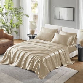 Satin Luxury Sheet Set Queen (Color: as Pic)