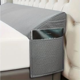 Air layer fabric gap pillow Diamond-shaped pocket137*24.5*15cm (Color: Gray)