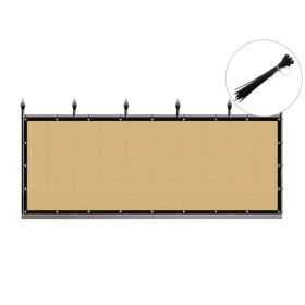 3ft*12ft Beige Sunshade Fence, An Outdoor Sun-proof And Heat-insulating Fence, A Must-have For Patios And Terraces (Option: 3ft12ft)